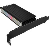 ICY BOX IB-PCI224M2-ARGB M.2, Adaptateur Noir