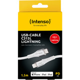 Intenso Câble USB C315L Blanc