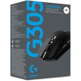 Logitech G305 souris Droitier RF sans fil + Bluetooth Optique 12000 DPI, Souris gaming Noir, Droitier, Optique, RF sans fil + Bluetooth, 12000 DPI, 400 ips, Noir