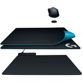 Logitech PowerPlay Système de charge sans fil, Tapis de souris gaming Noir, Monochromatique, Tapis de souris de jeu