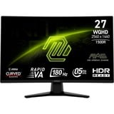 MSI MAG 274CQFDE écran plat de PC 68,6 cm (27") 2560 x 1440 pixels Wide Quad HD Noir Moniteur gaming incurvé  Noir, 68,6 cm (27"), 2560 x 1440 pixels, Wide Quad HD, 0,5 ms, Noir