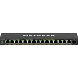 Netgear GS316EPP, Switch Noir, Géré, Gigabit Ethernet (10/100/1000), Full duplex, Connexion Ethernet, supportant l'alimentation via ce port (PoE)