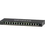 Netgear GS316EPP, Switch Noir, Géré, Gigabit Ethernet (10/100/1000), Full duplex, Connexion Ethernet, supportant l'alimentation via ce port (PoE)