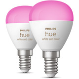 Philips Hue White & Color Ambiance E14 forme goutte pack double 470 lm, Lampe à LED 