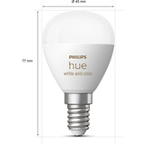 Philips Hue White & Color Ambiance E14 forme goutte pack double 470 lm, Lampe à LED 