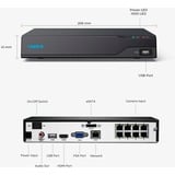 Reolink NVS8 Noir Magnétoscopes sur réseau, Enregistreur vidéo en réseau Noir, 8 canaux, 3840 x 2160 pixels, 4 canaux, 720p, 1080p, 3840x2160, 1920x1080, 1280x1024, 1280x720, 1024x768, 20 utilisateur(s)