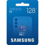 Samsung T7 microSDXC 128 Go, Carte mémoire Bleu