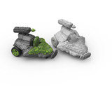 Schleich ELDRADOR CREATURES Jet de Pierre rétrofriction avec Mini Creature, Figurine Action/Aventure, 6 an(s), Vert, Gris