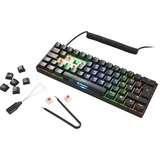 Sharkoon SGK50 S4 clavier USB QWERTY Portuguais Noir, clavier gaming Noir, Layout  PT, Kailh Red, 60%, USB, QWERTY, LED RGB, Noir