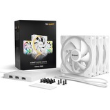 be quiet! Light Wings White 120mm PWM Triple Pack, Ventilateur de boîtier Blanc, 3 pièces, y compris ARGB-Hub