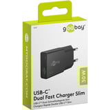 goobay Chargeur rapide double USB-C PD GaN Slim 30 W Noir