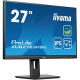 iiyama ProLite XUB2763HSU-B1 écran plat de PC 68,6 cm (27") 1920 x 1080 pixels Full HD LED Noir Moniteur  Noir (Mat), 68,6 cm (27"), 1920 x 1080 pixels, Full HD, LED, 3 ms, Noir