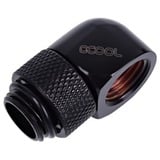 Alphacool 17217 pièce et accessoire pour systèmes de refroidissement d'ordinateurs Raccord, Connexion Noir, Raccord, Laiton, Noir, 1/4", 90°, 32,2 mm