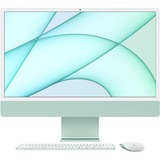 Apple iMac Apple M 61 cm (24") 4480 x 2520 pixels 8 Go 512 Go SSD PC All-in-One macOS Big Sur Wi-Fi 6 (802.11ax) Vert, Systéme-MAC Vert/vert clair, 61 cm (24"), 4.5K Ultra HD, Apple M, 8 Go, 512 Go, macOS Big Sur