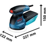 Bosch GEX 125-1 AE Professional Ponceuse orbitale 12000 tr/min 24000 OPM Noir, Bleu, Rouge Bleu/Noir, Ponceuse orbitale, Velcro, Noir, Bleu, Rouge, 7500 tr/min, 12000 tr/min, 15000 OPM