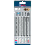 Bosch Lames de scie sauteuse T 344 DF Speed for Hard Wood, Lame de scie Lames de scie sauteuse, Bois dur, Panneau laminé, Panneau, Bois tendre, Bimétal, Noir, Gris, 4 mm, 10 cm