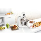 Bosch MUM58231 robot de cuisine 1000 W 3,9 L Blanc Blanc/Argent, 3,9 L, Blanc, 3 disques, Acier inoxydable, Plastique, Acier inoxydable, 1000 W