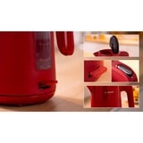 Bosch TWK2M164 bouilloire 1,7 L 2400 W Noir, Gris, Rouge Rouge, 1,7 L, 2400 W, Noir, Gris, Rouge, Plastique, Indicateur de niveau d'eau, Arrêt de sécurité en cas de surchauffe