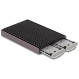 DeLOCK Boîtier externe USB Type-C double combo pour 2 x M.2 N, Boîtier disque dur Gris