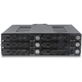 DeLOCK Cadre amovible 5,25″ pour 6 x 2,5″ HDD / SSD SATA ou SAS avec serrure, Cadre de montage 