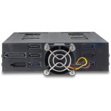 DeLOCK Cadre amovible 5,25″ pour 6 x 2,5″ HDD / SSD SATA ou SAS avec serrure, Cadre de montage 