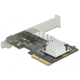 DeLOCK Carte PCI Express x4 vers 1 x fente SFP+ 10 Gigabit LAN, Carte réseau PCIe, PCIe, SFP+, Profil bas, PCIe 3.0, Acier inoxydable, PC