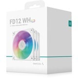 DeepCool FD12 ARGB ventilateurs de boîtier Blanc, 3 pièces, 120 x 120 x 25 mm, PWM