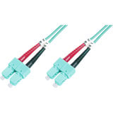 Digitus Câble de raccordement LWL, duplex, connecteur SC > SC, multimode OM3 Turquoise