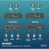 Digitus DS-55355, Switch KVM Noir
