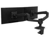 Ergotron LX Dual Side-by-Side Arm, Support de moniteur Noir, Pince/boulon, 18,1 kg, 68,6 cm (27"), 100 x 100 mm, Réglage de la hauteur, Noir