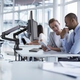 Ergotron LX Dual Side-by-Side, Support de moniteur Noir