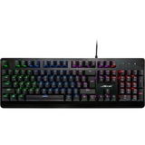 Inter-Tech NK-2000ME clavier USB QWERTZ Noir Noir, Layout DE (QWERTZ), 100%, Taille réelle (100 %), USB, Clavier mécanique, QWERTZ, LED RGB, Noir