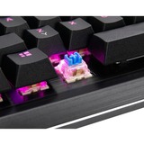 Inter-Tech NK-2000ME clavier USB QWERTZ Noir, clavier gaming Noir, Layout DE, Taille réelle (100 %), USB, Clavier mécanique, QWERTZ, LED RGB, Noir