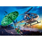 PLAYMOBIL City Action - Hélicoptère de police : Poursuite en parachute, Jouets de construction 