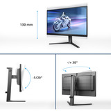 Philips Evnia 5000 25M2N5200U/00 écran plat de PC 62,2 cm (24.5") 1920 x 1080 pixels Full HD LCD Gris Moniteur gaming Anthracite, 1x DisplayPort, 2x HDMI, 4x USB-A, 390 Hz, 62,2 cm (24.5"), 1920 x 1080 pixels, Full HD, LCD, 1 ms, Gris