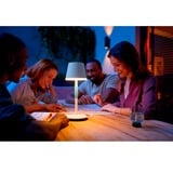 Philips Hue Lampe à poser portable Hue Go Blanc, Philips Hue White and Color ambiance Lampe à poser portable Hue Go, Lampe de table intelligente, Bluetooth, Blanc, LED, Métal, Ampoule(s) non remplaçable(s)