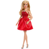  Poupée Barbie mode fête rubis pour le 80e anniversaire en robe rouge 