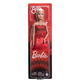  Poupée Barbie mode fête rubis pour le 80e anniversaire en robe rouge 