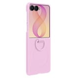 Samsung Coque avec anneau magnétique en silicone, Housse smartphone Rose