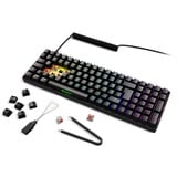Sharkoon SKILLER SGK50 S2 RGB clavier gaming mécanique Noir, Layout DE (QWERTZ), Gateron Red, 96%