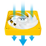 Thermaltake CT140 EX ARGB Sync PC Cooling Fan Bumblebee ventilateurs de boîtier Jaune, 3 pièces, 140 x 140 x 25 mm, PWM