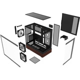 Thermaltake View 270 Plus WS ARGB boîtier midi tower Noir/bois | 2x USB-A | 1x USB-C | RGB | Verre Trempé