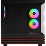 Thermaltake View 270 Plus WS ARGB boîtier midi tower Noir/bois | 2x USB-A | 1x USB-C | RGB | Verre Trempé