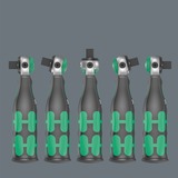 Wera 8009 Zyklop Pocket Set Ensemble de 2 bits, Set d'embouts de vissage Noir/Vert, 18 pièces