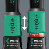 Wera Clé dynamométrique avec carré traversant Click-Torque Lock A 6 R/L Noir/Vert
