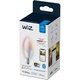 WiZ Ampoule flamme 4,9 W (éq. 40 W) C37 E14, Lampe à LED 9 W (éq. 40 W) C37 E14, Ampoule intelligente, Blanc, Wi-Fi, E14, Multicolore, 2200 K