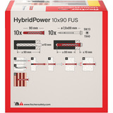 fischer Cheville à tige longue HybridPower 10x90 FUS Rouge/gris