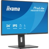 iiyama ProLite XB2497HSN-B1 23.8" Moniteur Noir (Mat), 1x DisplayPort, 1x HDMI, 3x USB-C, 2x USB-A, 1x RJ-45