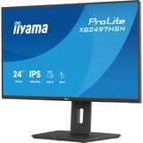 iiyama ProLite XB2497HSN-B1 23.8" Moniteur Noir (Mat), 1x DisplayPort, 1x HDMI, 3x USB-C, 2x USB-A, 1x RJ-45