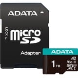 ADATA AUSDX1TUI3V30SA2-RA1 mémoire flash 1 To MicroSDXC UHS-I Classe 10, Carte mémoire 1 To, MicroSDXC, Classe 10, UHS-I, 100 Mo/s, 85 Mo/s